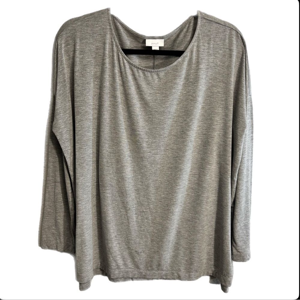J. Jill PureJill Grey Oversized Long Sleeve Size Small